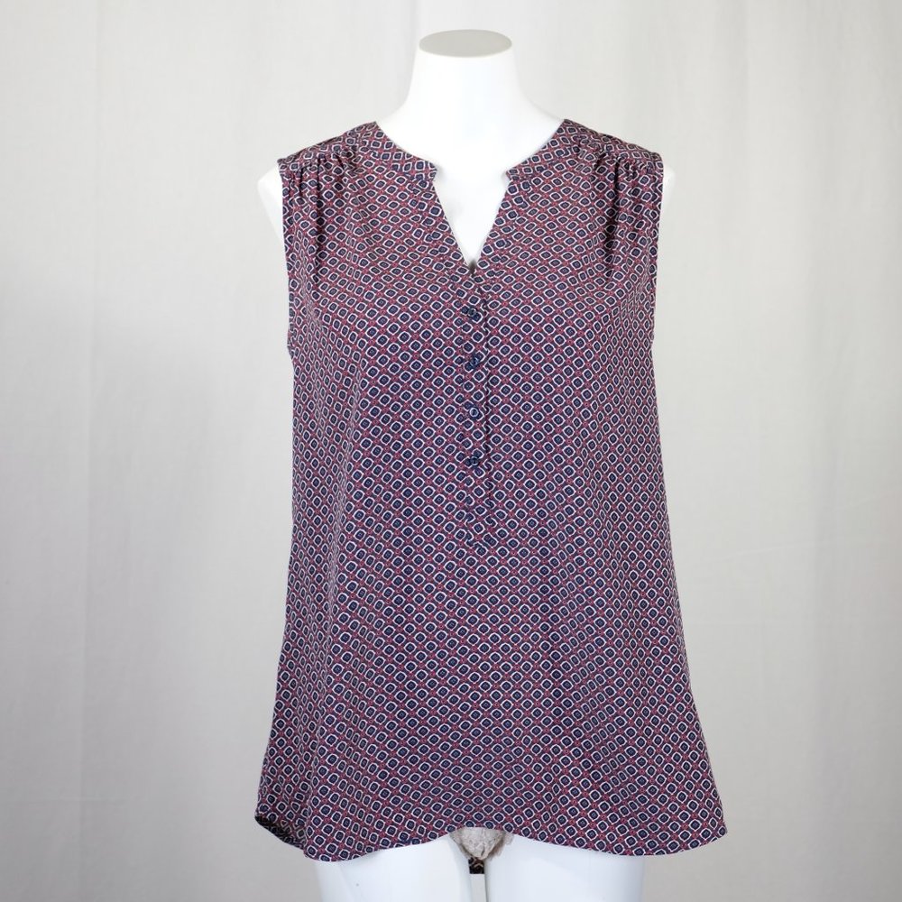 Kenar Women's Sleeveless Split Neck Blouse Size M